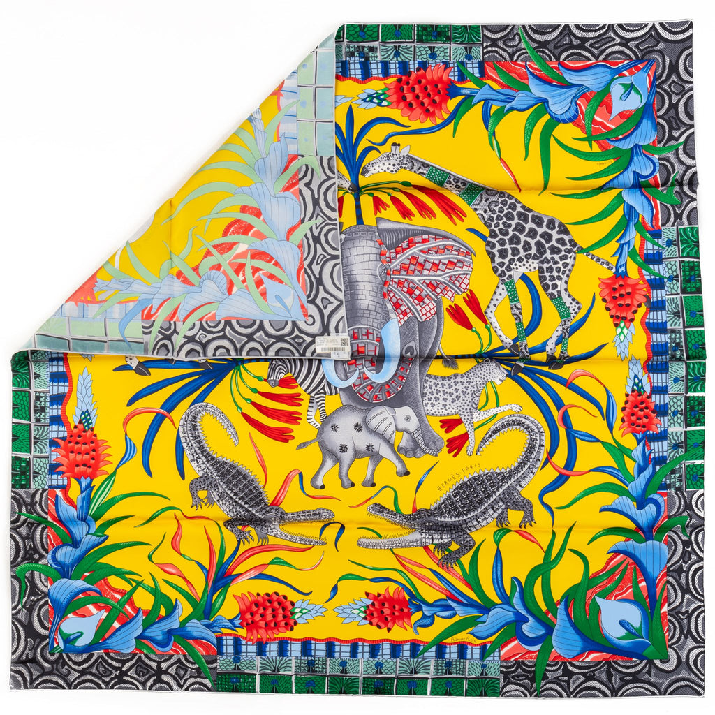 Hermes La Marche Du Zambeze Silk Scarf