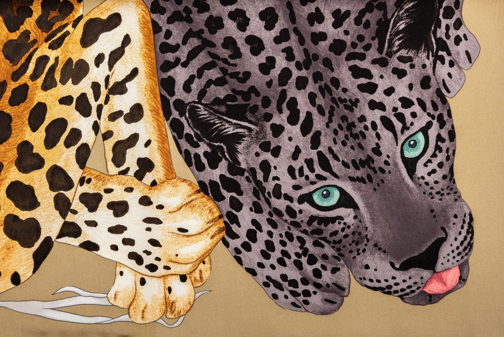 Hermès New Lazy Leopardess Silk Scarf