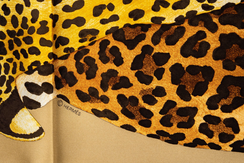 Hermès New Lazy Leopardess Silk Scarf