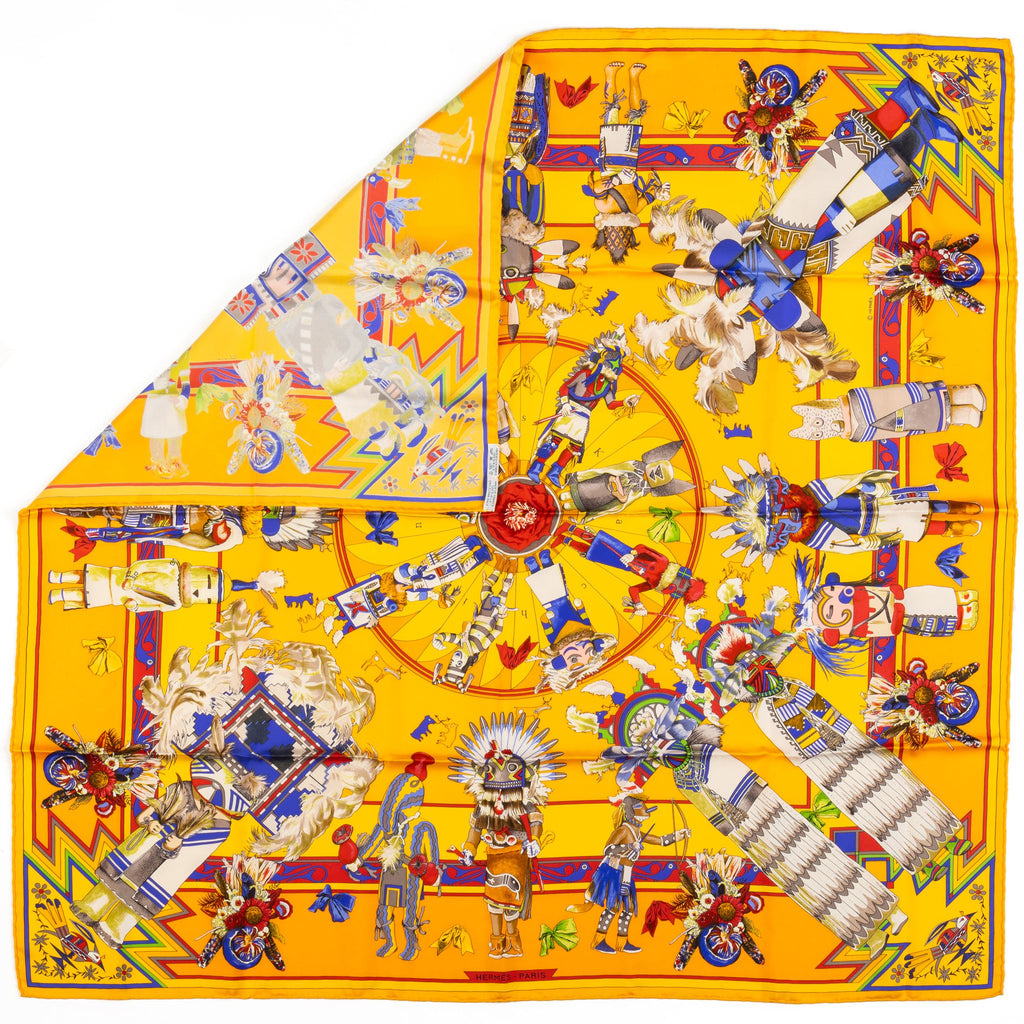 Hermès Yello Texas Wildlife Scarf Oliver