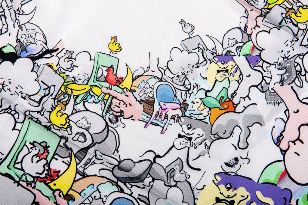 Vuitton x Urs Fischer Comics Silk Scarf