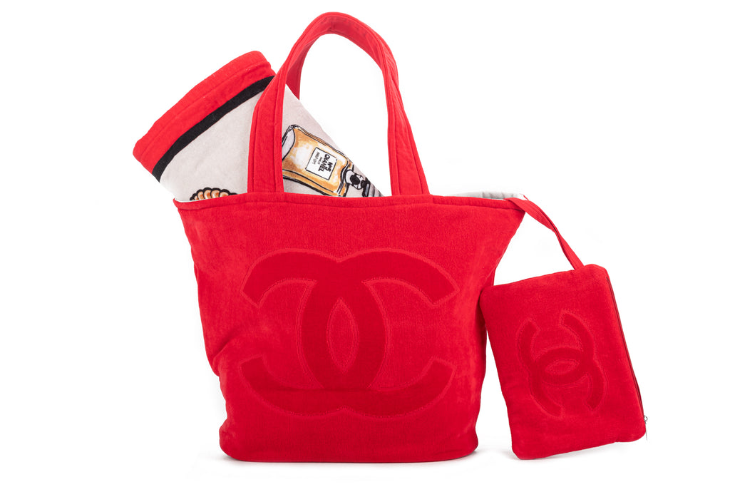 Chanel New Red Beach Set Icons Design
