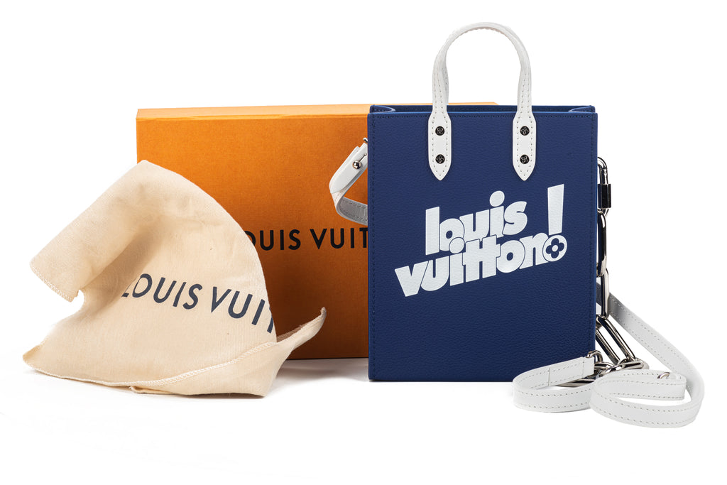 Virgil Abloh Blue Cowhide LV Sac