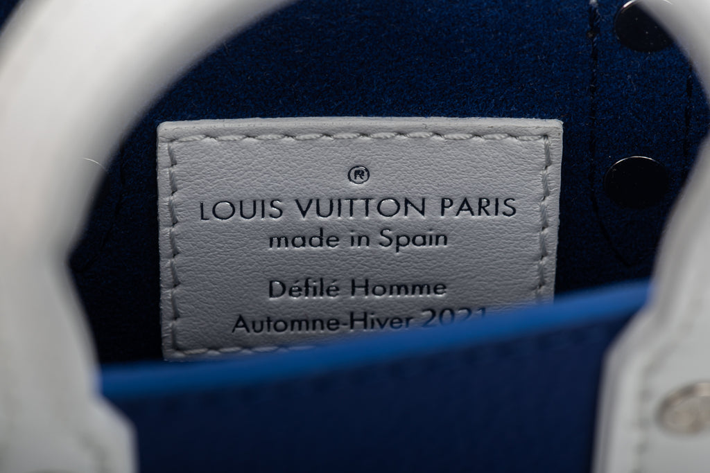 Virgil Abloh Blue Cowhide LV Sac