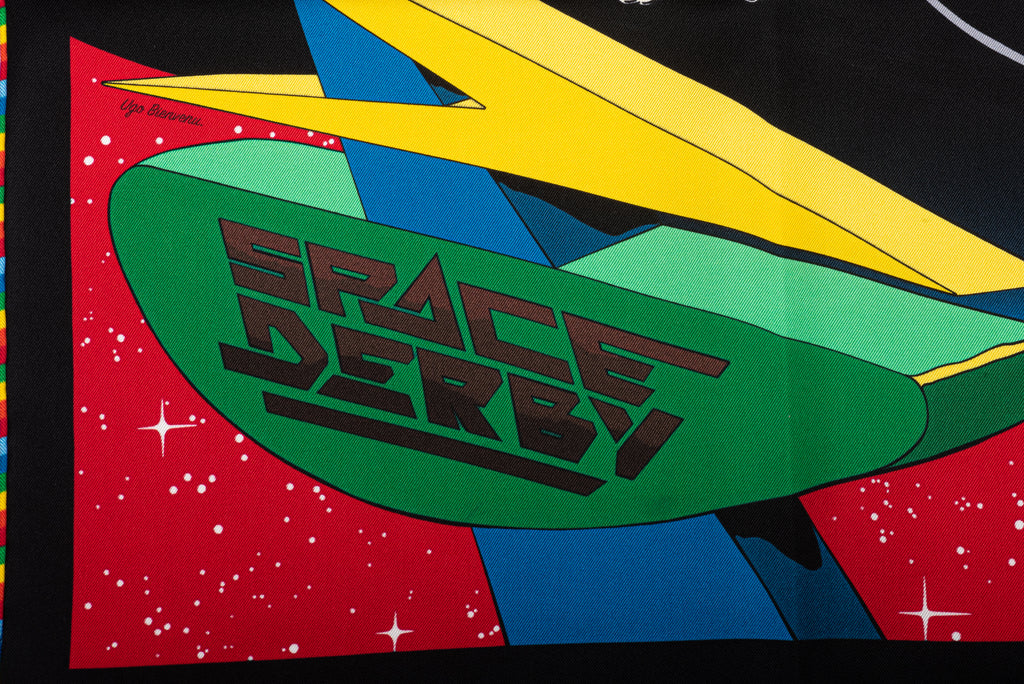 Hermes New Space Derby Silk Scarf Red