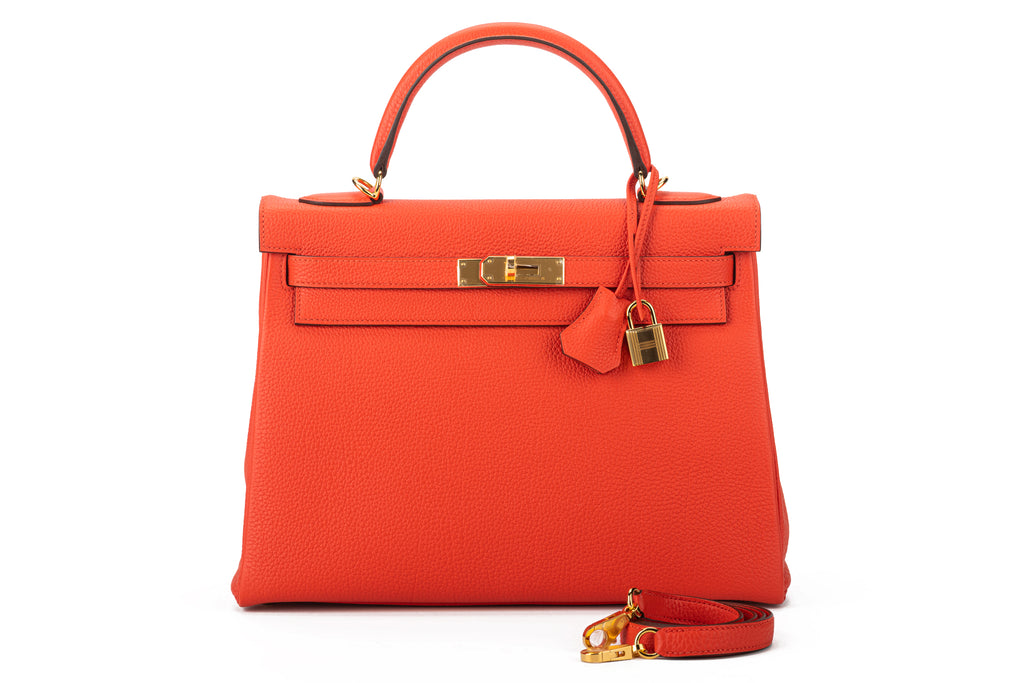 Hermès Brand New Kelly 32 Capucine Togo