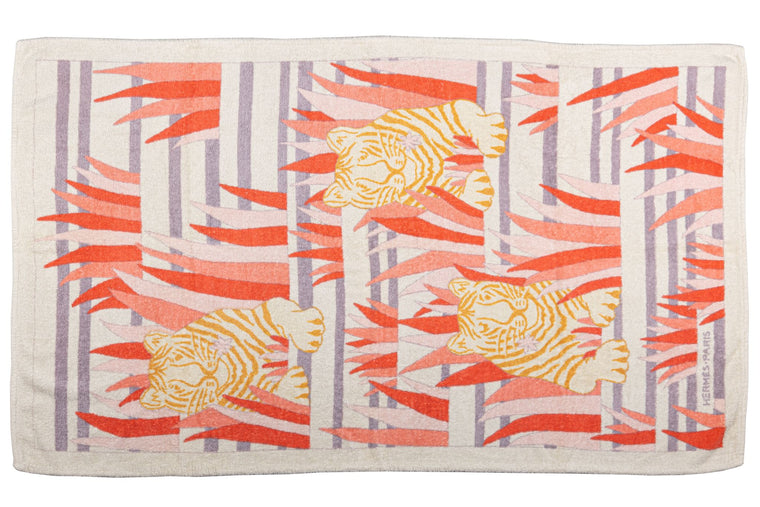 Hermès Tiger Beach Towel Preloved