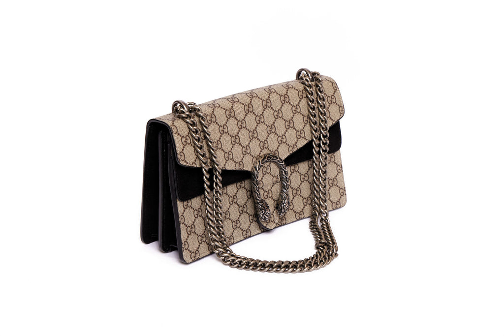 Gucci Dionysus printed brown canvas bag