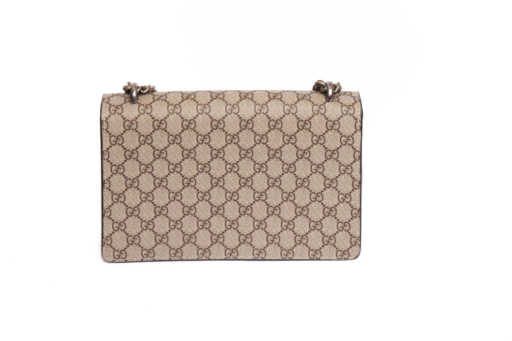 Gucci Dionysus printed brown canvas bag