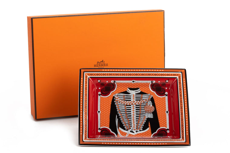 Hermès Red Orange Brandeburg Ashtray