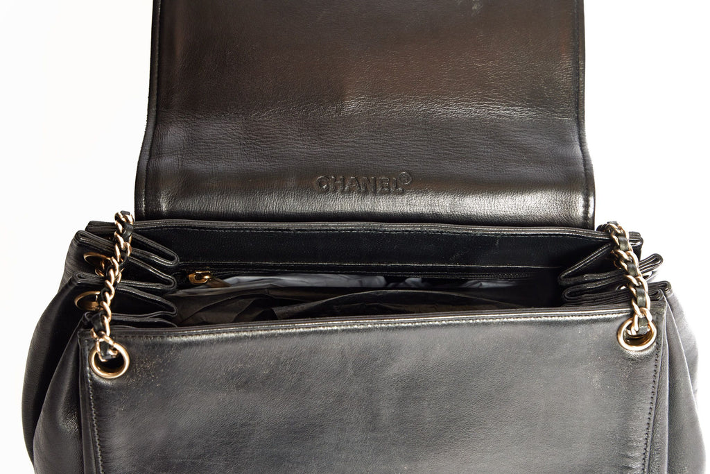 Chanel Black Accordion Bag