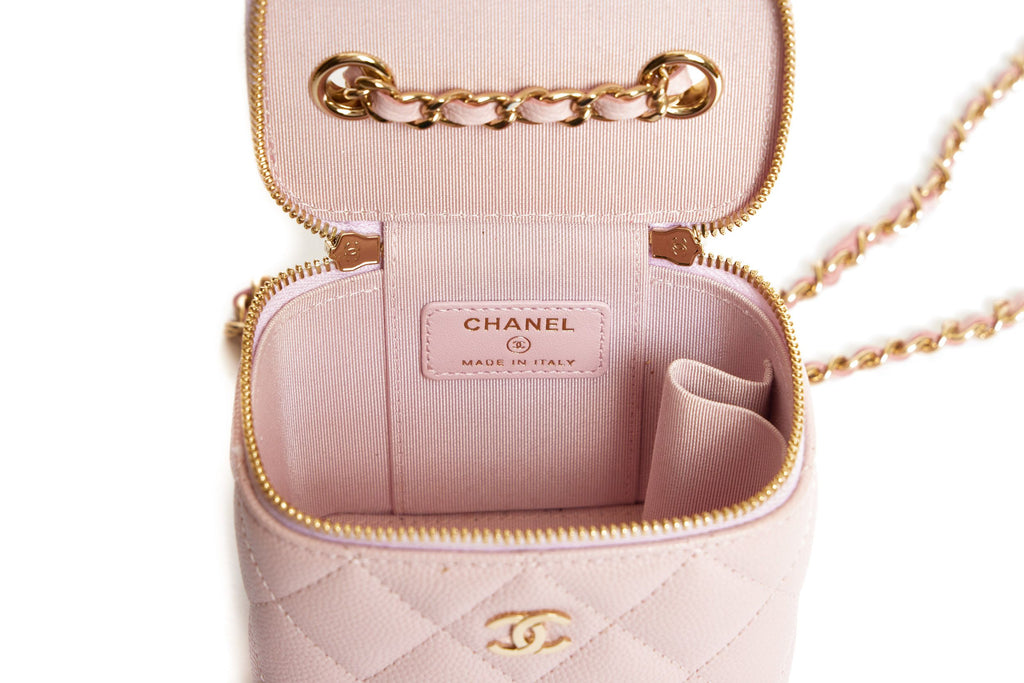 Chanel Vanity Case Caviar Blush Pink