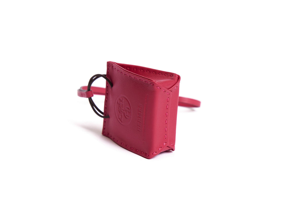 Hermes Rose "Orange Bag Charm"