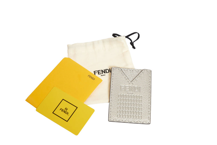 Fendi Silver Card Holder 90 Anniversary