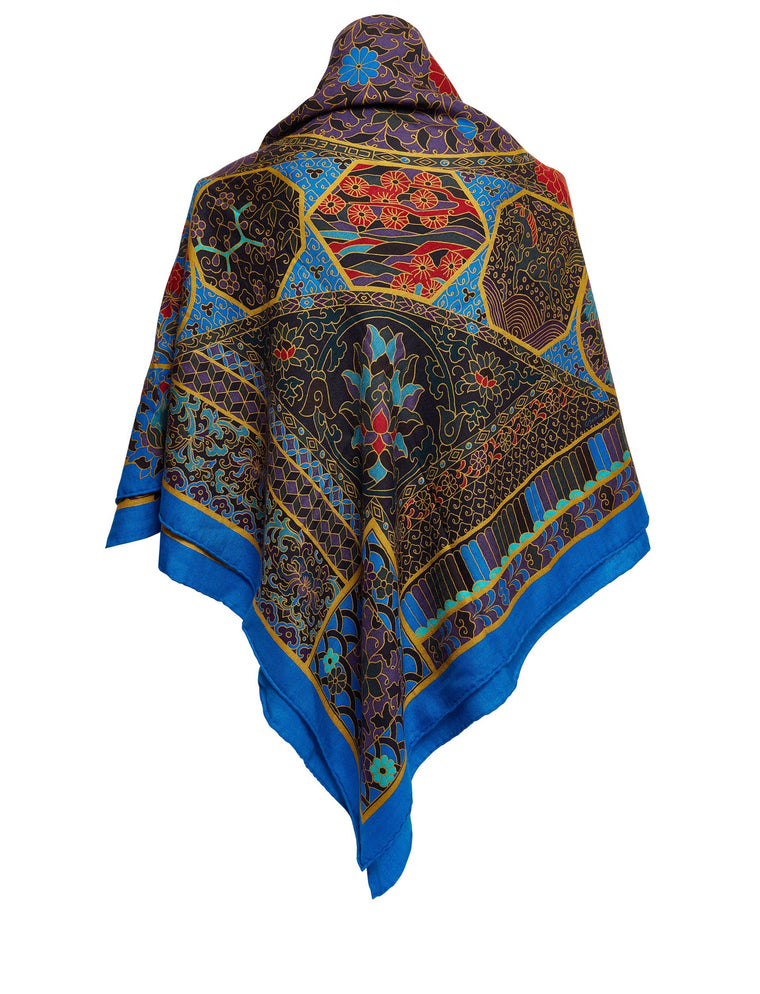 Hermes Electric Blue Multicolor Scarf
