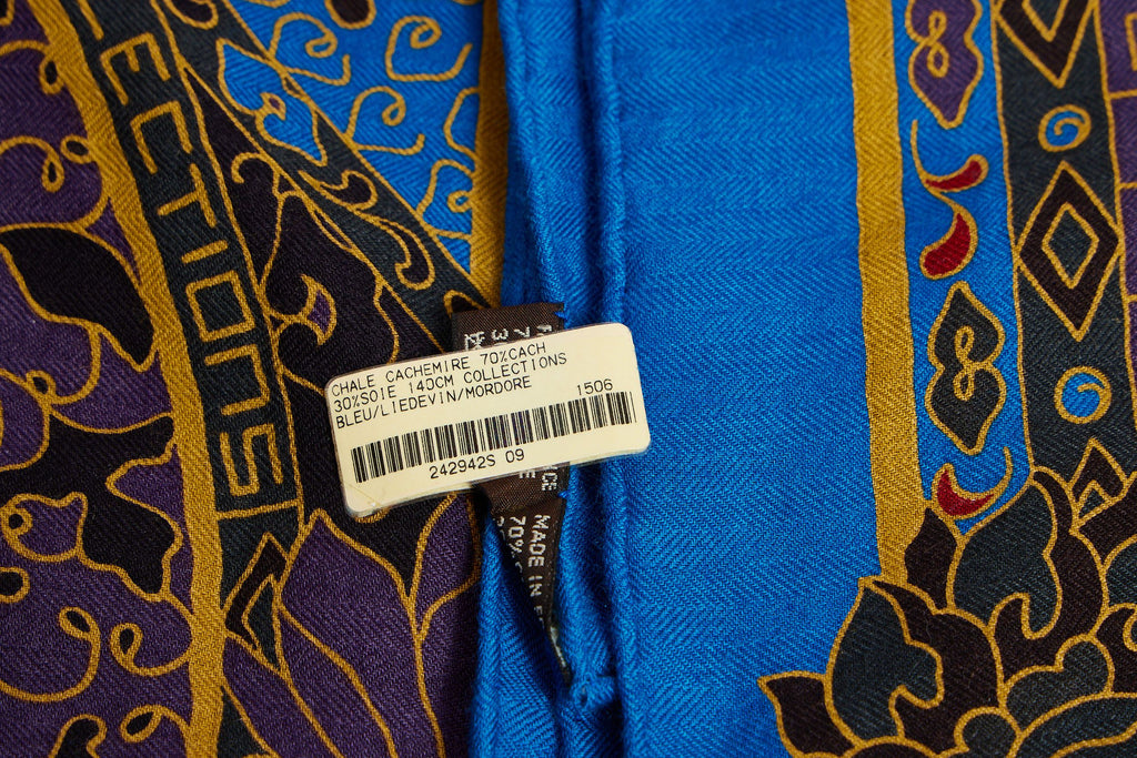 Hermes Electric Blue Multicolor Scarf