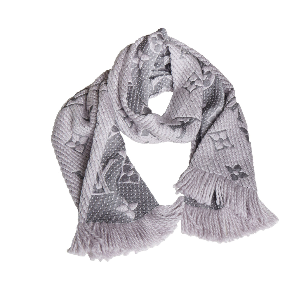 Vuitton New Logomania Grey Scarf