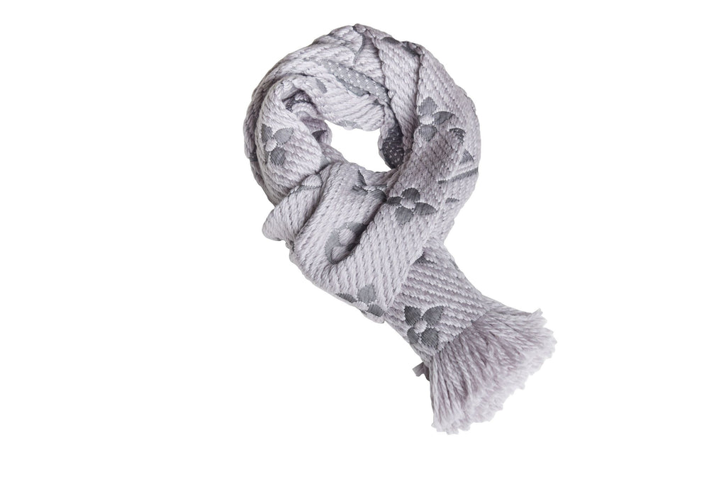 Vuitton New Logomania Grey Scarf