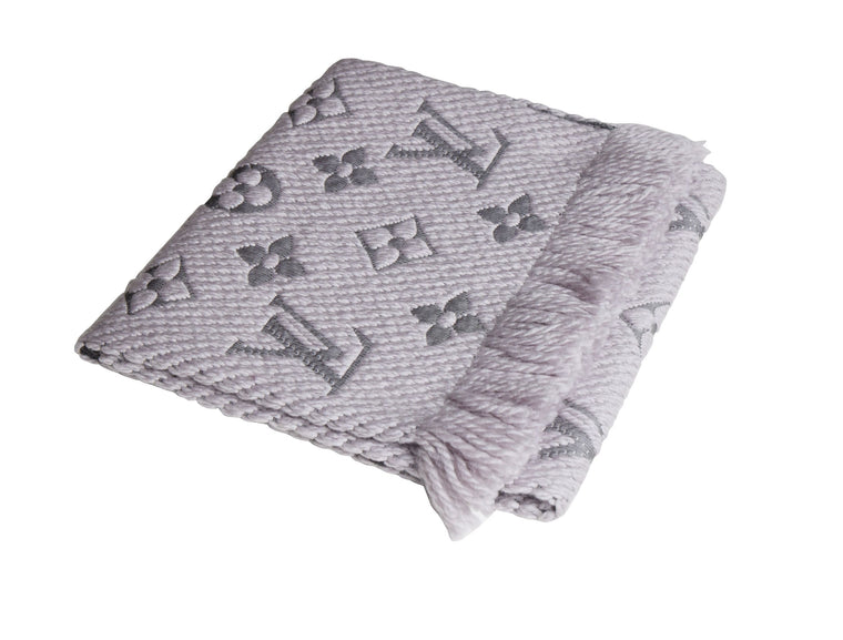 Vuitton New Logomania Grey Scarf