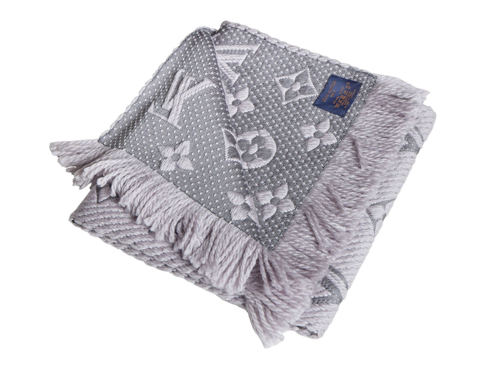 Vuitton New Logomania Grey Scarf