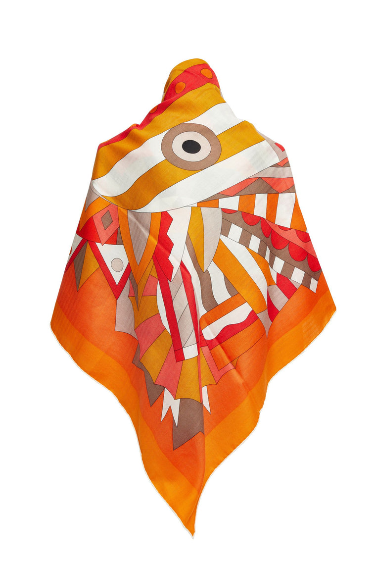 Hermes Geometric Horse Cashmere Shawl