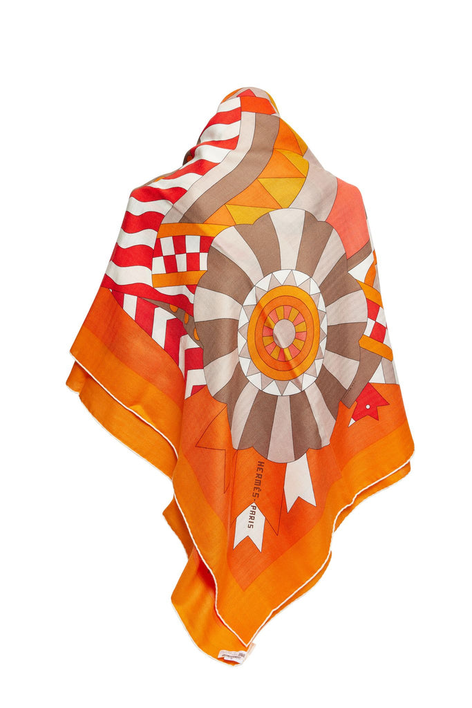 Hermes Geometric Horse Cashmere Shawl