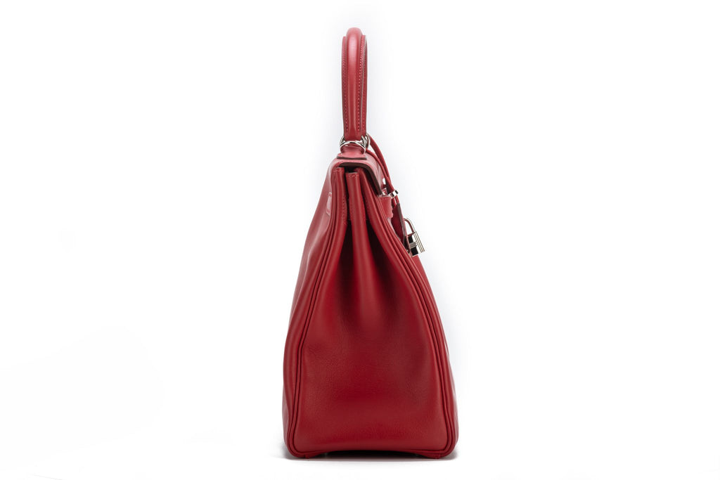 Hermes Kelly 35 Rouge Casaque Swift