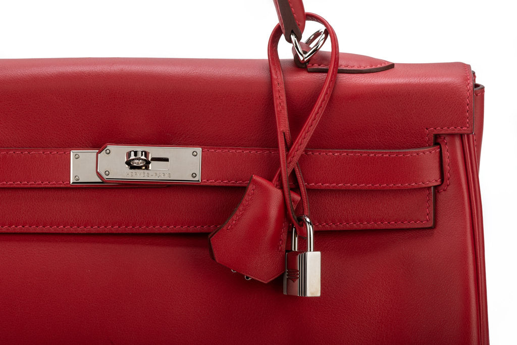 Hermes Kelly 35 Rouge Casaque Swift