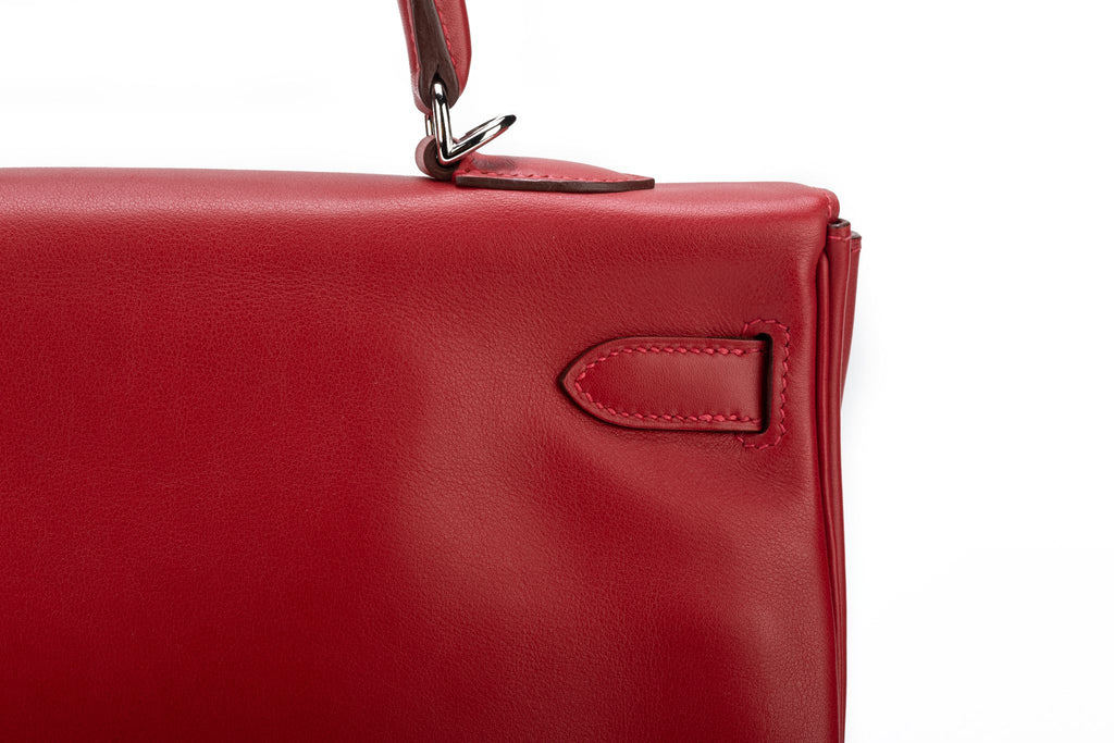 Hermes Kelly 35 Rouge Casaque Swift