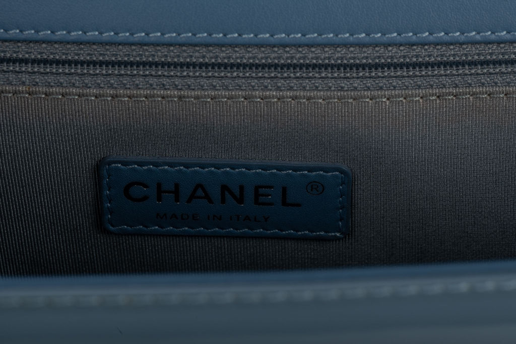 Chanel Celeste Patent Jumbo Boy Bag