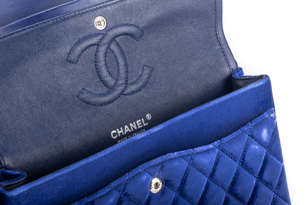 Chanel Mint Blue Velvet Double Flap Bag