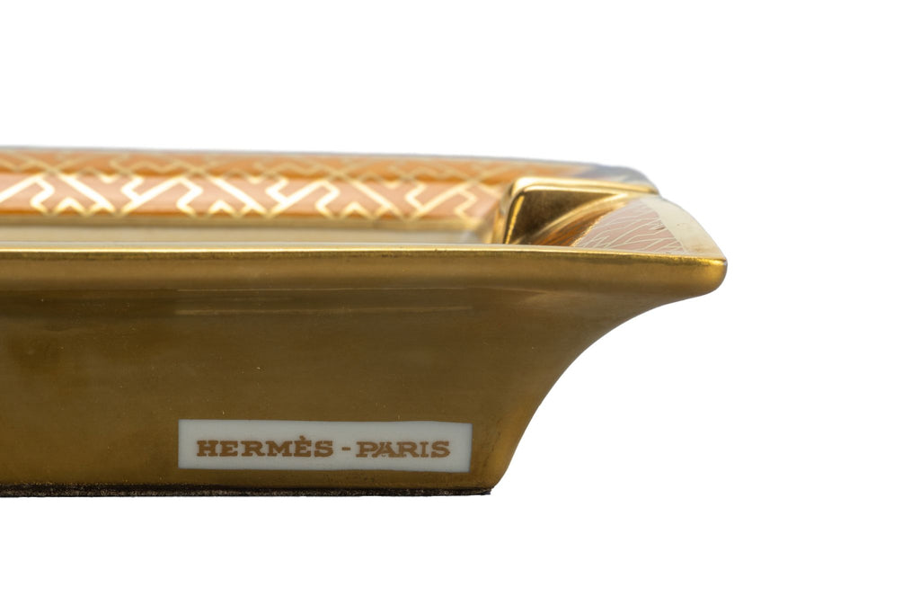 Hermès Samurai W/Horse Porcelain Ashtray