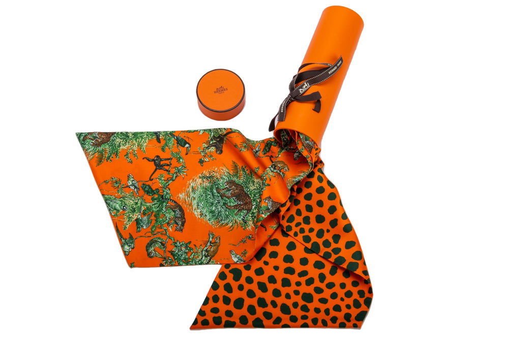 Hermès Equateur Orange Maxi Twilly BNIB
