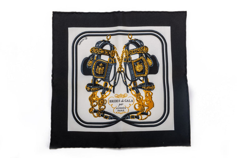 Hermes Brides De Gala Mini Silk Scarf 8"