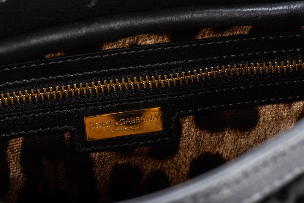Dolce Gabbana New Black Macrame Bag
