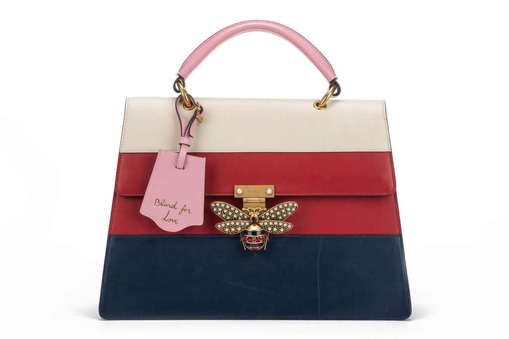 Gucci Preloved Striped Trapeze Jewel Bag