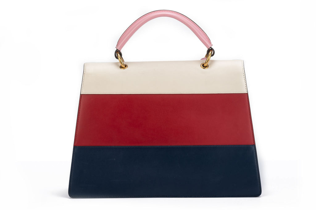 Gucci Preloved Striped Trapeze Jewel Bag