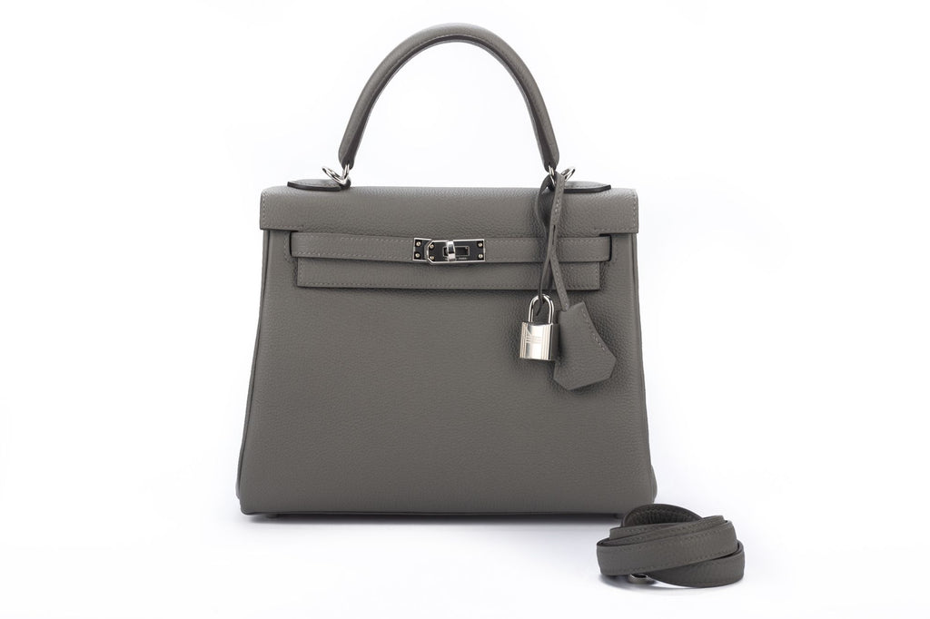 Hermes NIB Kelly 25 Retour Vert De Gris