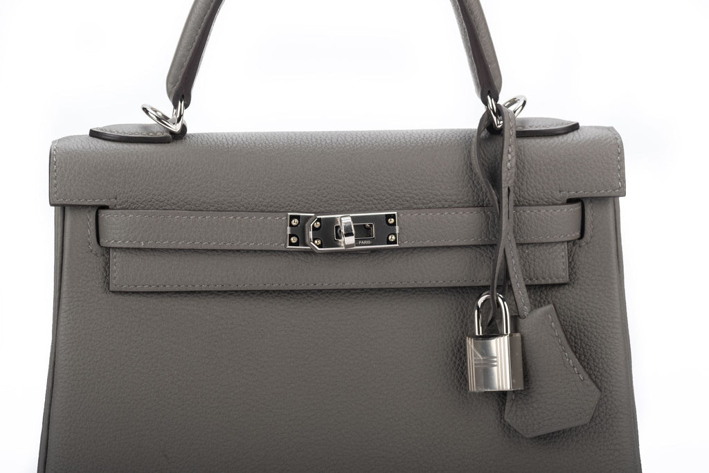 Hermes NIB Kelly 25 Retour Vert De Gris