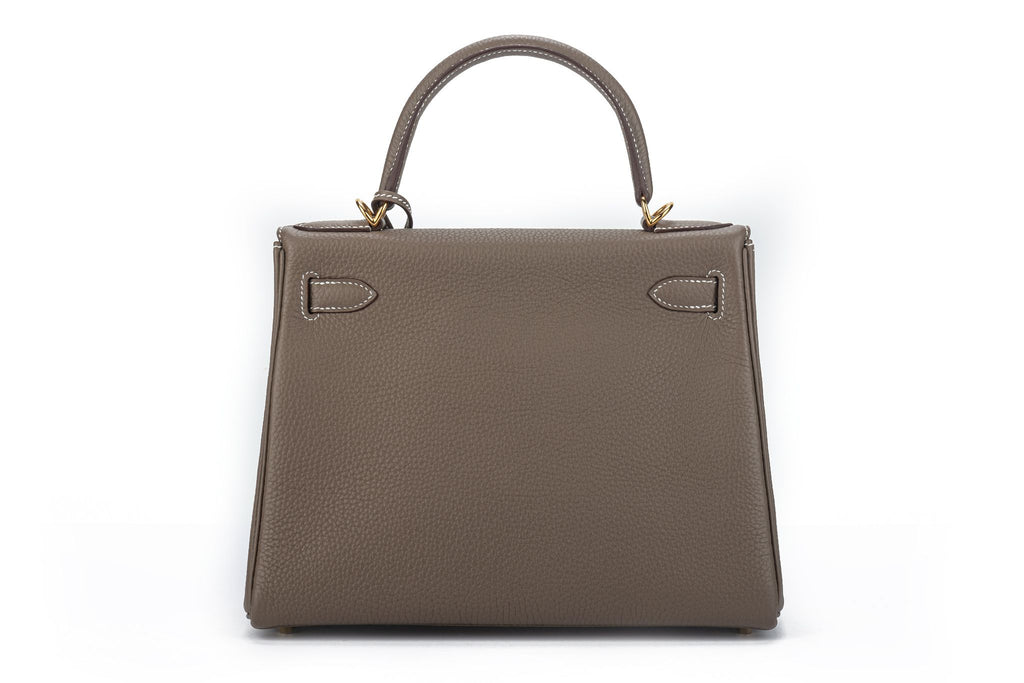 Hermès BNIB Kelly 28 Etoupe Togo /Gold