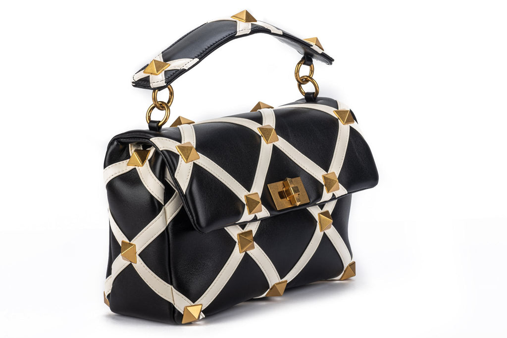 Valentino New Black & White Roman Stud