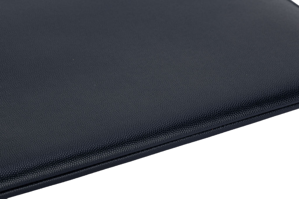 YSL Navy Blue Pebbles Oversize Clutch