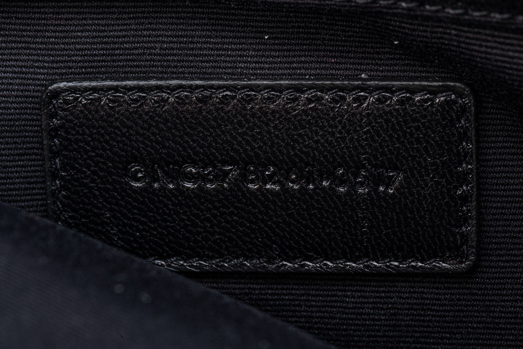 YSL Navy Blue Pebbles Oversize Clutch