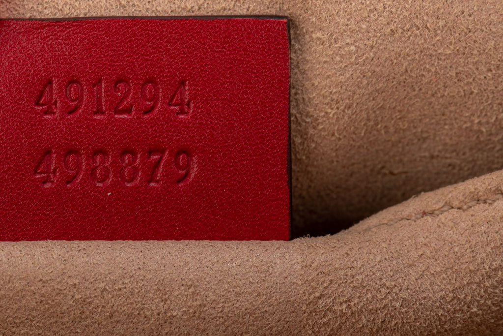 Gucci Large Red Leather Fanny Pack Logo