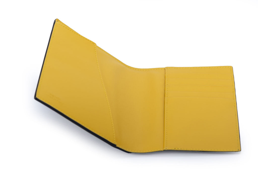 Fendi NIB Black & Yellow Passport Cover