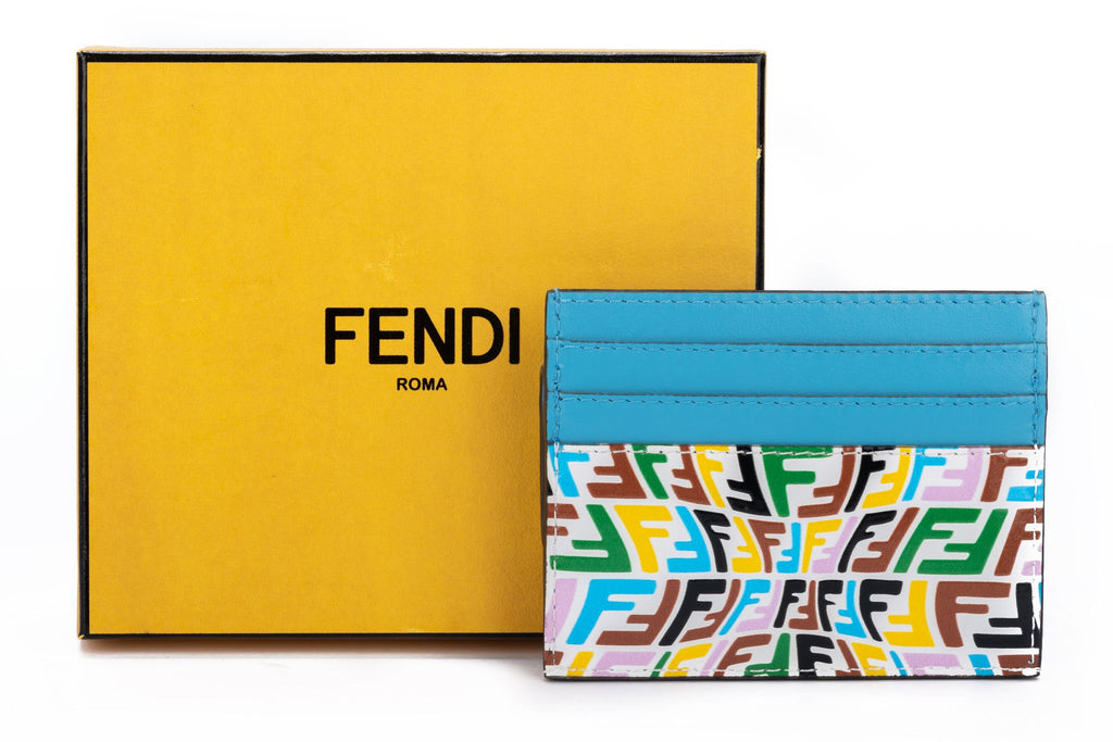 Fendi NIB Multicolor & Turquoise Wallet