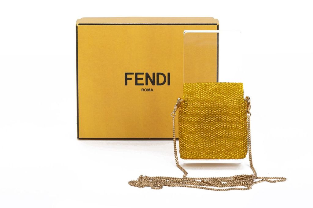 Fendi NIB Yellow Seabeds Micro Baguette