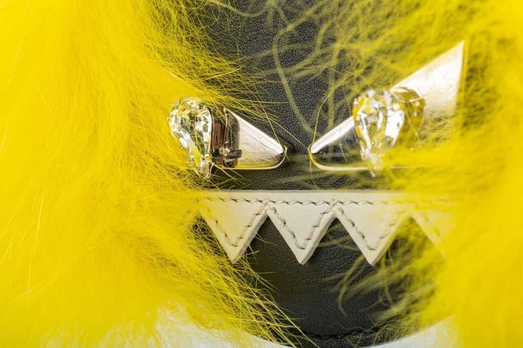 Fendi New Monster Key Ring Yellow