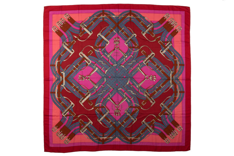 Hermès Preloved Sellier Cashmere Shawl