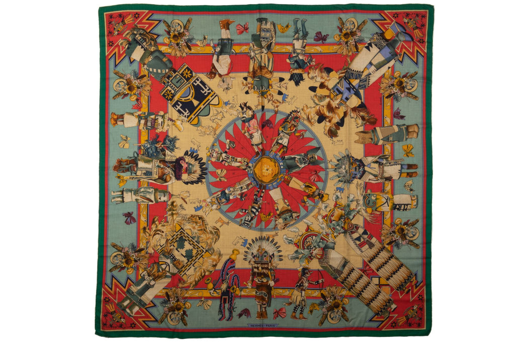 Hermes Rare Kachinas Cashmere Shalw